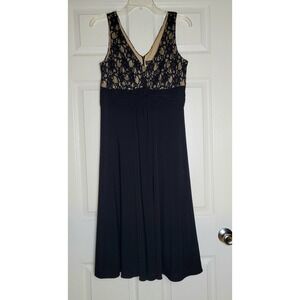 Jessica Howard Evenings Long Black Dress size 12